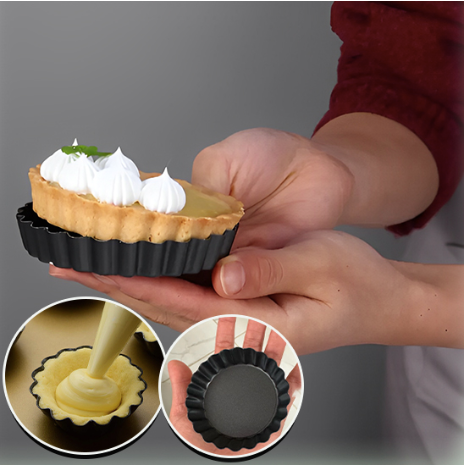 Set de 10 Mini Moules à Tartes Antiadhésifs en Acier au Carbone (8 cm)™