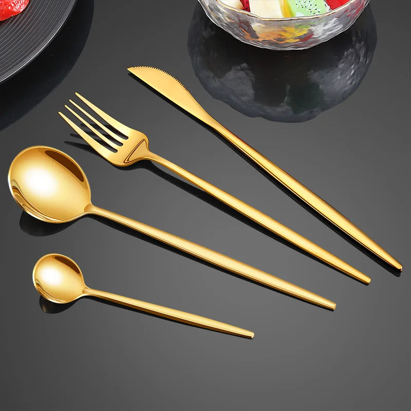 Lot De 4 Supports De Baguettes Métal Lune - Pour Couverts, Déco Table (noir, Argent, Doré, Or Rose)