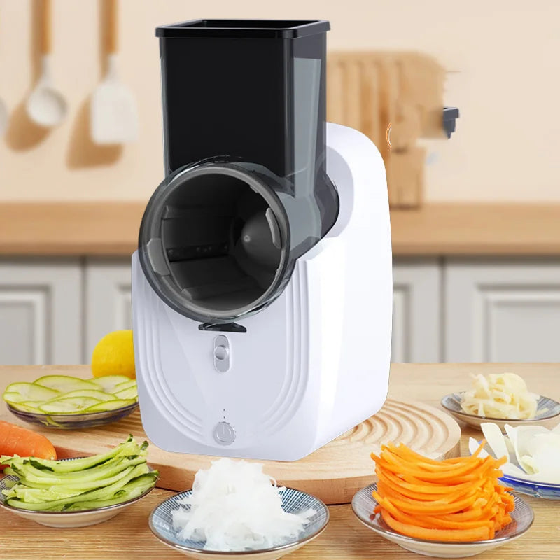 mandoline de cuisine électrique multifonction blanche