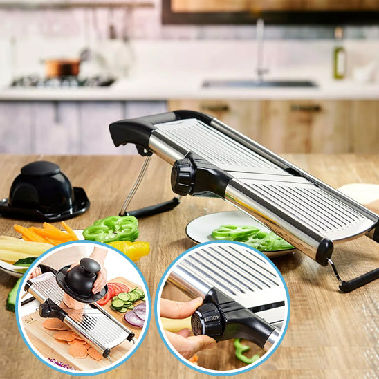 Mandoline de cuisine qui découpe fruits et légumes