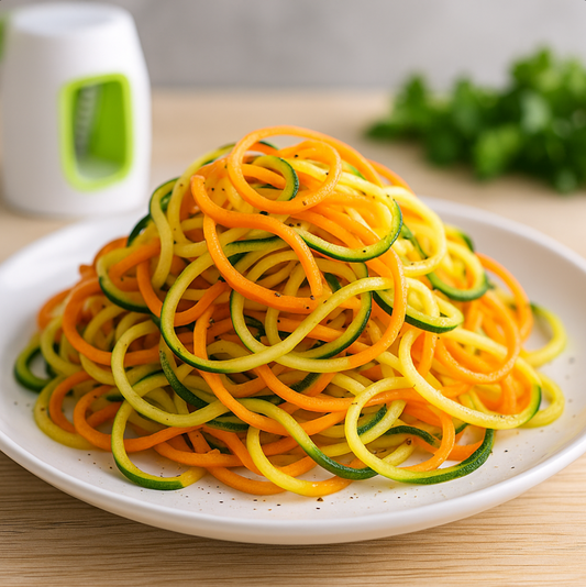 plat de spaghettis de légumes 