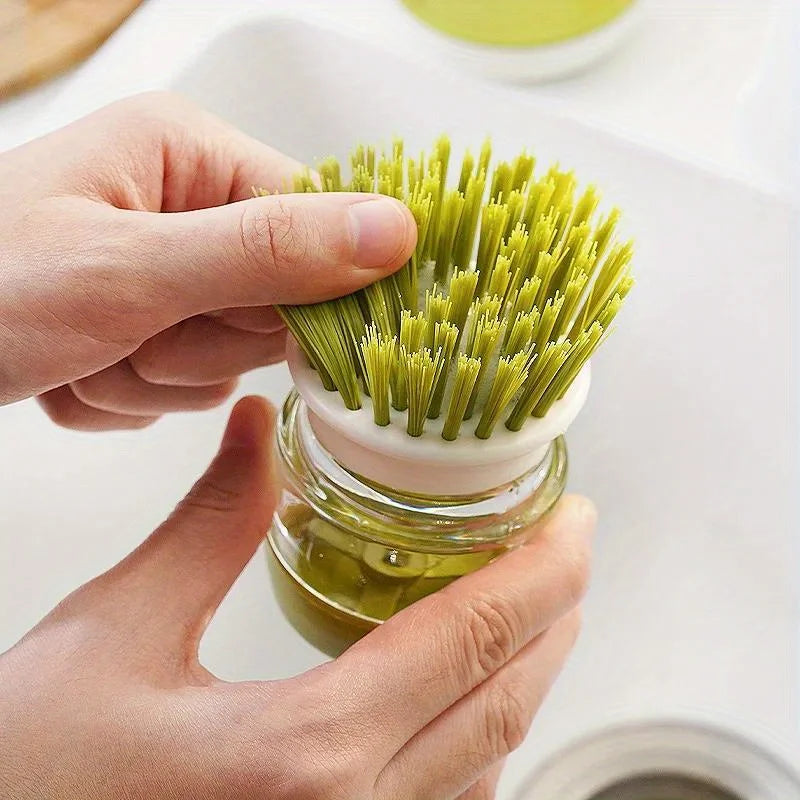 Lot de 2 Brosses de nettoyage ™ avec distributeur de savon intégré