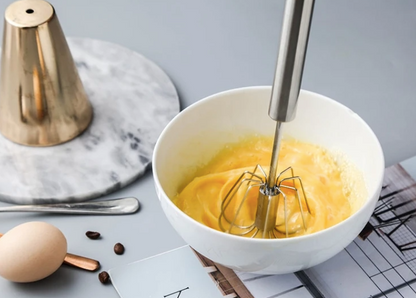 Fouet Semi-Automatique Inox™ (Lot de 2) – Mélange Rapide et Sans Effort