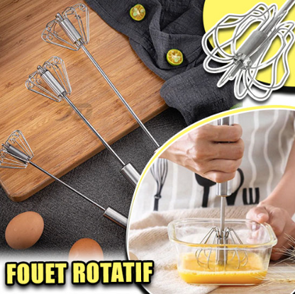 Fouet Semi-Automatique Inox™ (Lot de 2) – Mélange Rapide et Sans Effort