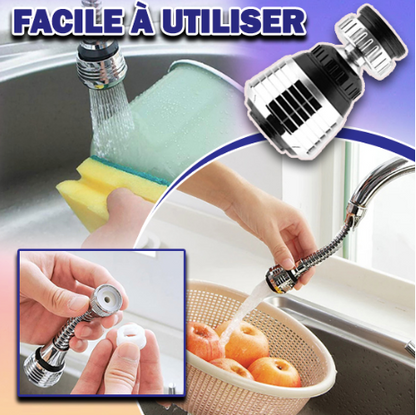 Lot de 2 Extensions de robinet rotatives haute pression - Economiseurs d'eau™