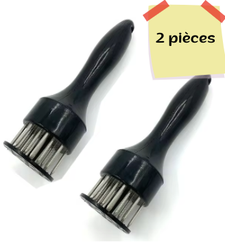 Attendrisseur de Viande Inox™ (Lot de 2) – Ramollit et Assouplit vos Viandes en 1 Geste
