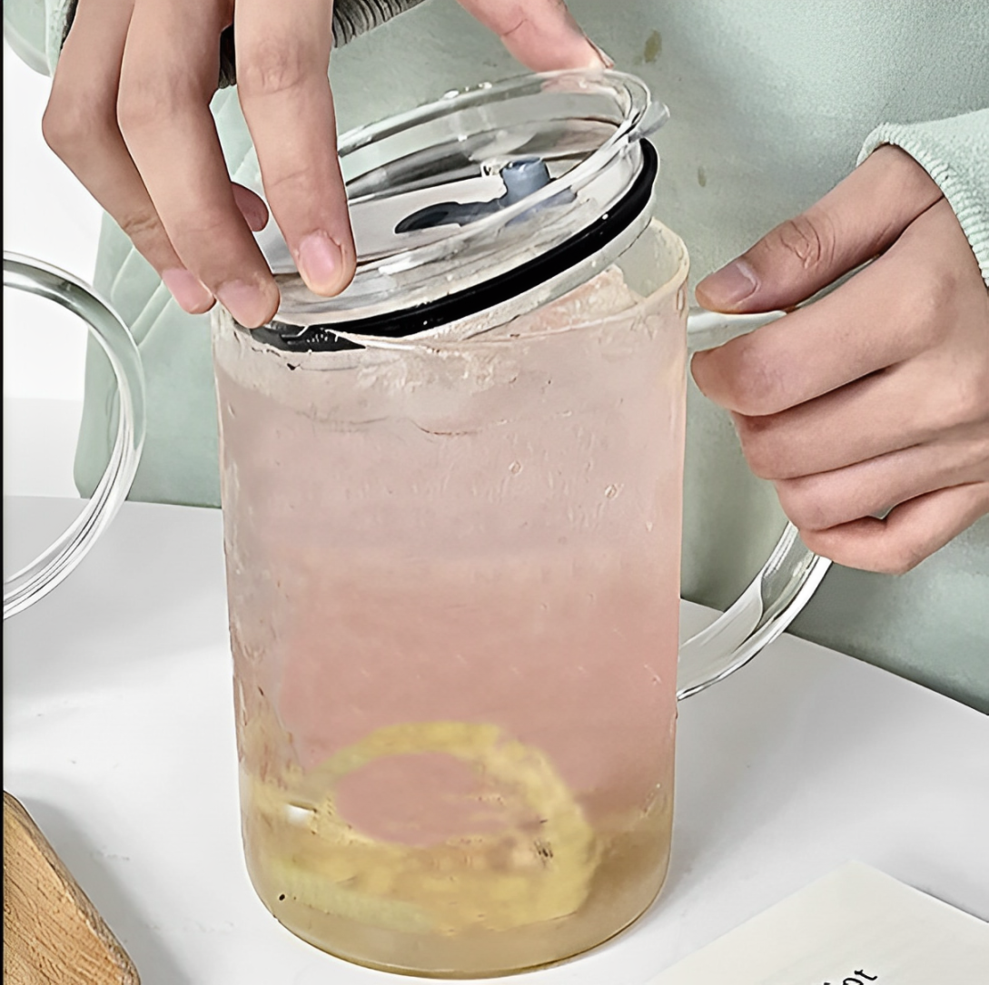 Lot de 2 Tasses 1 litre avec couvercle et paille™