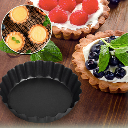 Set de 10 Mini Moules à Tartes Antiadhésifs en Acier au Carbone (8 cm)™