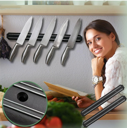 Porte-Couteaux Mural Magnétique™ (38 cm x 4.8 cm) - Organisation et Sécurité en Cuisine