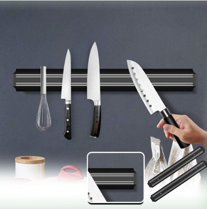 Porte-Couteaux Mural Magnétique™ (38 cm x 4.8 cm) - Organisation et Sécurité en Cuisine