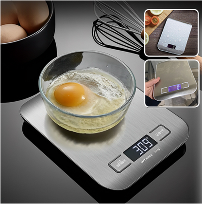 Balance de Cuisine Électronique en Acier Inoxydable - 5kg™