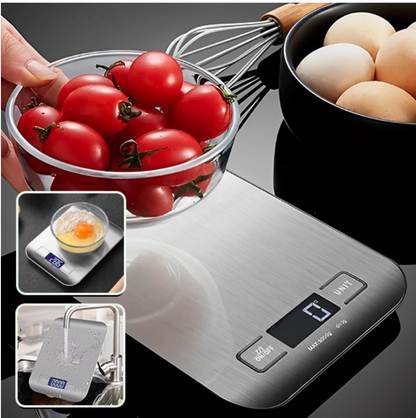 Balance de Cuisine Électronique en Acier Inoxydable - 5kg™