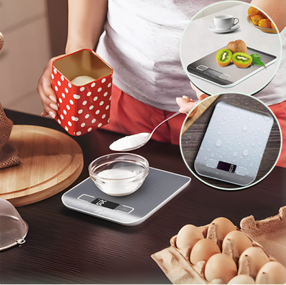 Balance de Cuisine Électronique en Acier Inoxydable - 5kg™