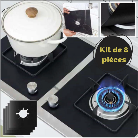 Kit de 8 tapis protecteurs de cuisinière en fibre de verre enduit™