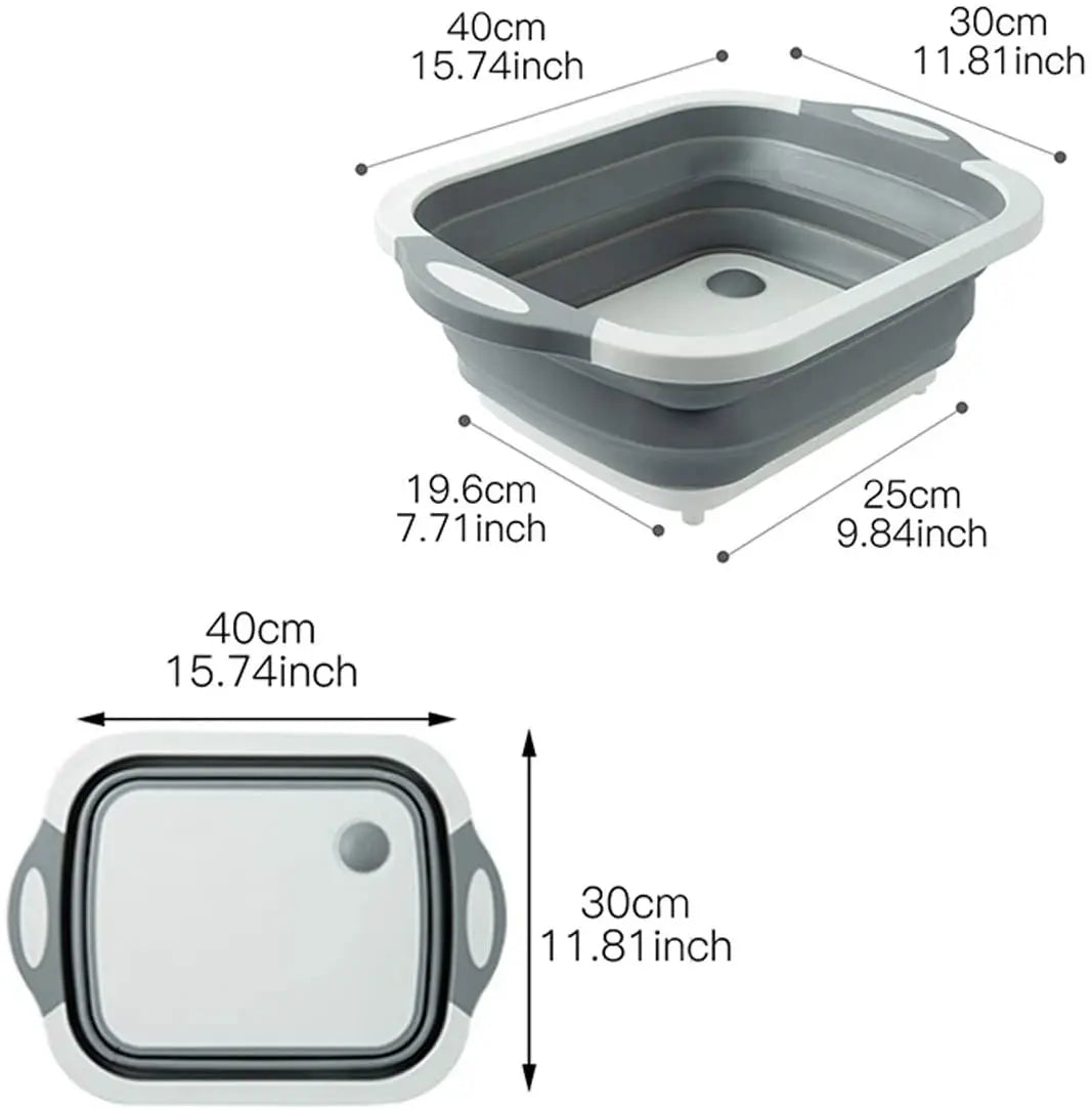 Bac Magique Multifonctions™ (planche à découper/ évier portable/ bac de lavage)