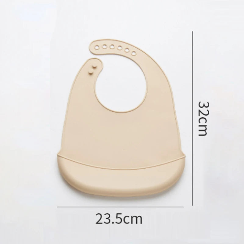 Bavoir en Silicone pour Bébé™ - Imperméable et Réglable