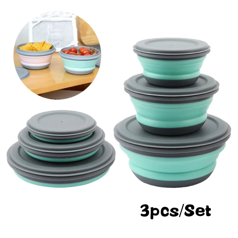 Set de 3 Boîtes à Lunch Pliables™ - Compactes et Pratiques