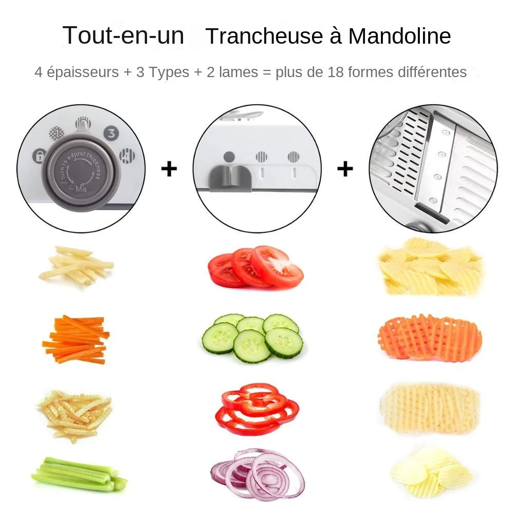 Mandoline Multifonction - 18 Types de Formes™