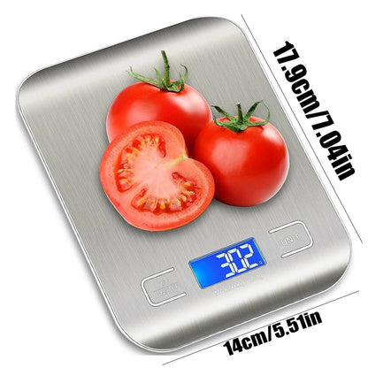 Balance de Cuisine Électronique en Acier Inoxydable - 5kg™