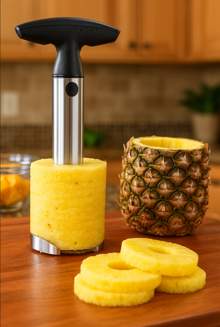 Coupe ananas qui fait des découpes en rondelles 