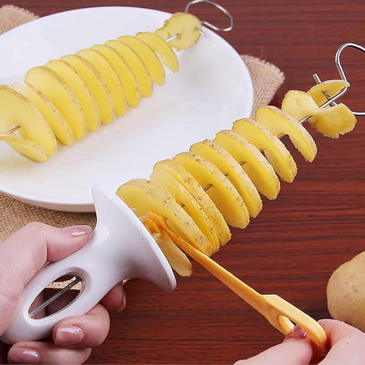 Coupe légumes spirale pour pommes de terre – réalisez facilement des frites spirales maison.