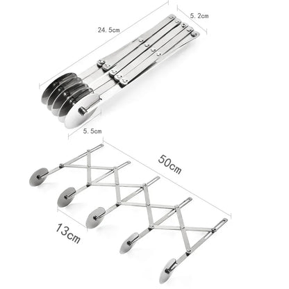 Couteau à pâte multifonction en acier inoxydable, parfait pour pâtisserie, pizza et préparation maison.