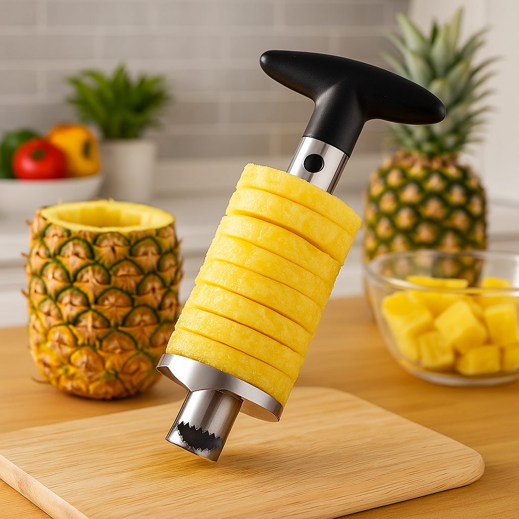 Éplucheur d’ananas en acier inoxydable avec tranches parfaites