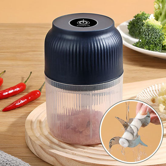 Hachoir Électrique Mini USB, robot de cuisine pratique et rechargeable.