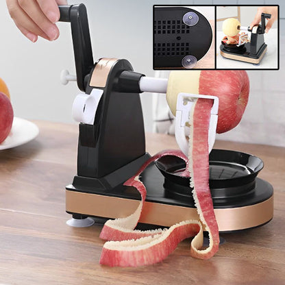 Éplucheur automatique multifonction en action avec une pomme
