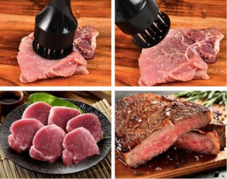 Attendrisseur de viande™ à aiguilles en acier inoxydable - Monely Kitchen