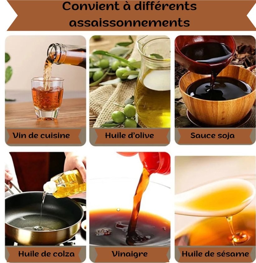 Distributeur automatique d'huile d'olive/sauces 2 en 1 ™ - Monely Kitchen