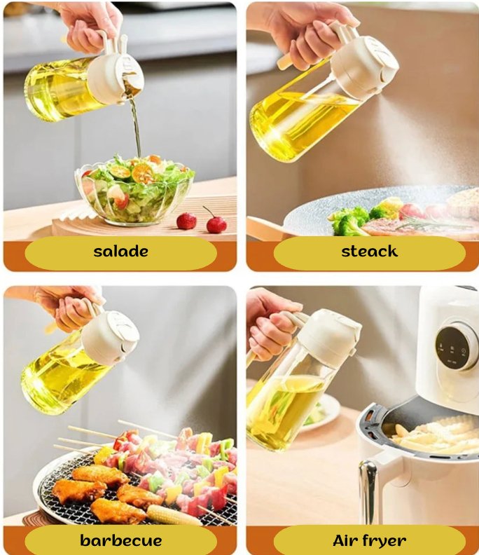 Distributeur automatique d'huile d'olive/sauces 2 en 1 ™ - Monely Kitchen