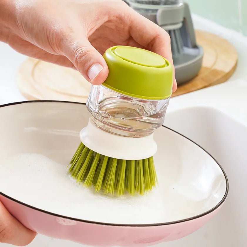 Lot de Brosses de nettoyage ™ avec distributeur de savon intégré - Monely Kitchen